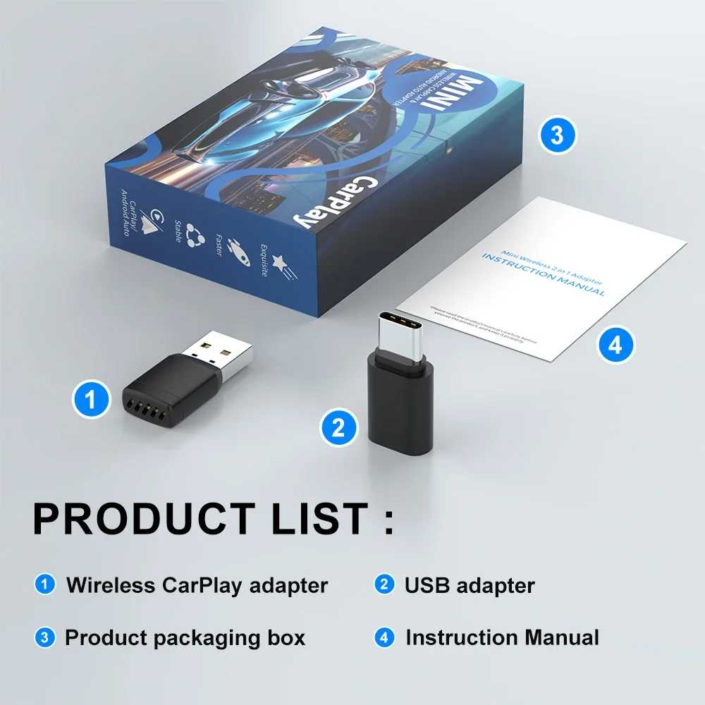 محول لاسلكي ذكي CarPlay لاسلكي Android Auto USB Dongle WiFi Bluetooth اتصال تلقائي OTA ترقية للسيارات الأصلية #5