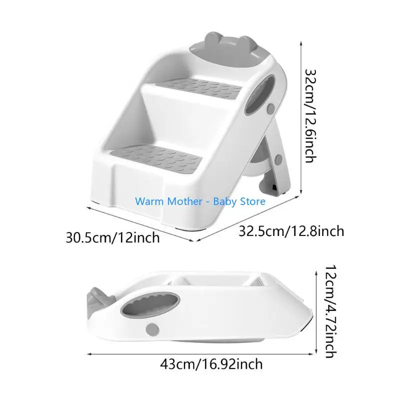قعادة التدريب سلم البراز مساعد طفل يخطو البراز خطوة البراز طوي 2 خطوة البراز للحمام يسهل حملها 57QE