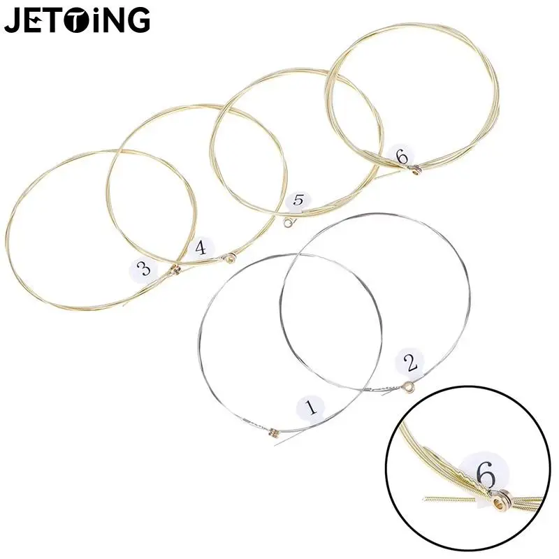 Cordes universelles en laiton pour guitare acoustique,en acier, hexagonal, pour instrument de musique, réparation, 6 pièces par lot,
