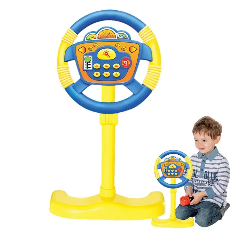 Steering Wheel Toy Realistic Simulated Driving Toy For Children Portable Early Education Toys Pretend Driving Toys For