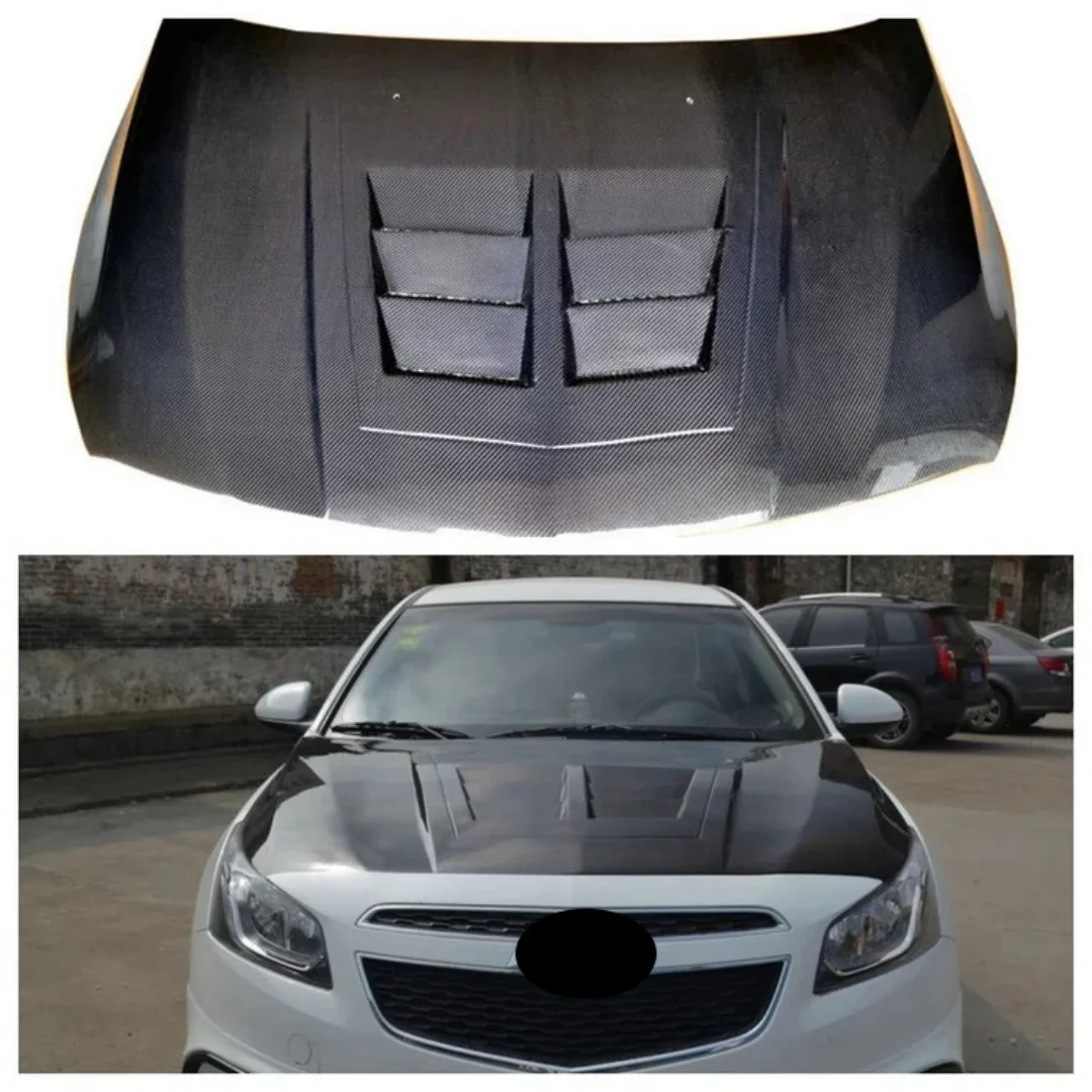 Carbon Fiber Engine Hood Engine Cover Assembly For Chevrolet Cruze 2014 2015 modified Auto Accessories