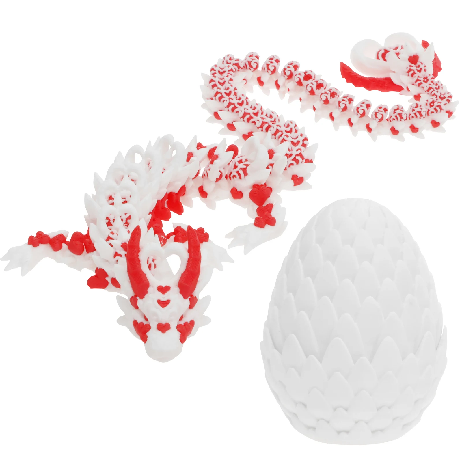 مجموعة التنانين المفصلية الصغيرة مجموعة ألعاب غامضة مطبوعة رائعة متعددة الأغراض تنين ثلاثي الأبعاد في البيضة لتزيين المكتب #1