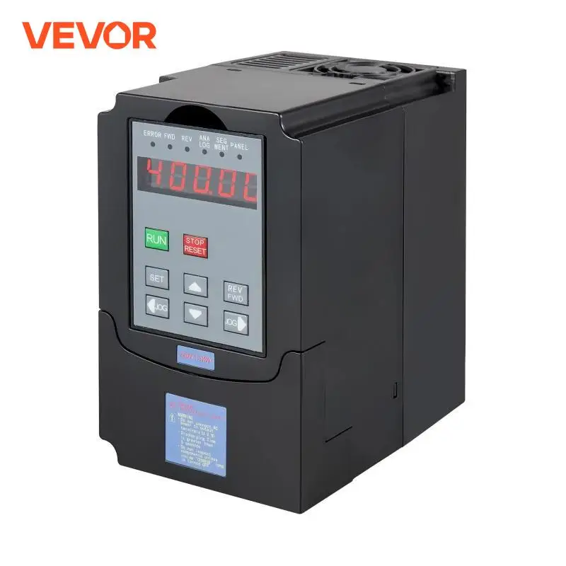 

VEVOR VFD Frequency Inverter 1.5/2.2/3.0/4.0/5.5/7.5KW 220V 3P Variable Speed Drive Frequency Converter for CNC Milling Machine