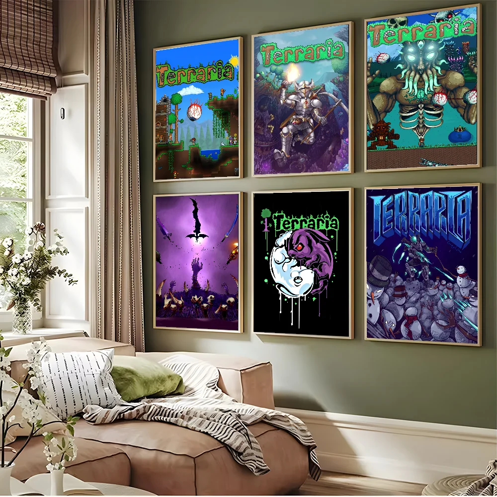 1PC เกม T-Terraria Cool โปสเตอ - Retro Gaming Gif บทวิจารณ์และราคา