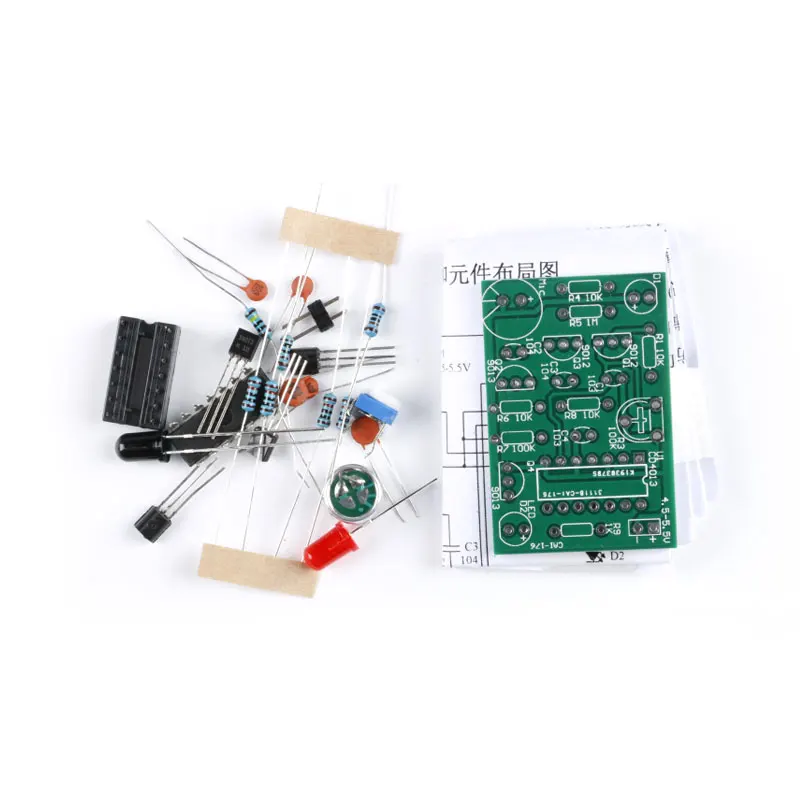 5pcs Analog electronic candle making kit, electronic training DIY parts, lighting, blowing control simulation candle