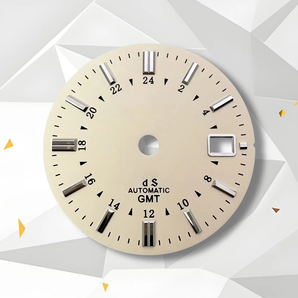 Latest styles 31mm S/G S Logo Dial GMT Dial Fit NH35/NH36/4R/7S Movement Applied Index Riveted Watch Modification Accessories