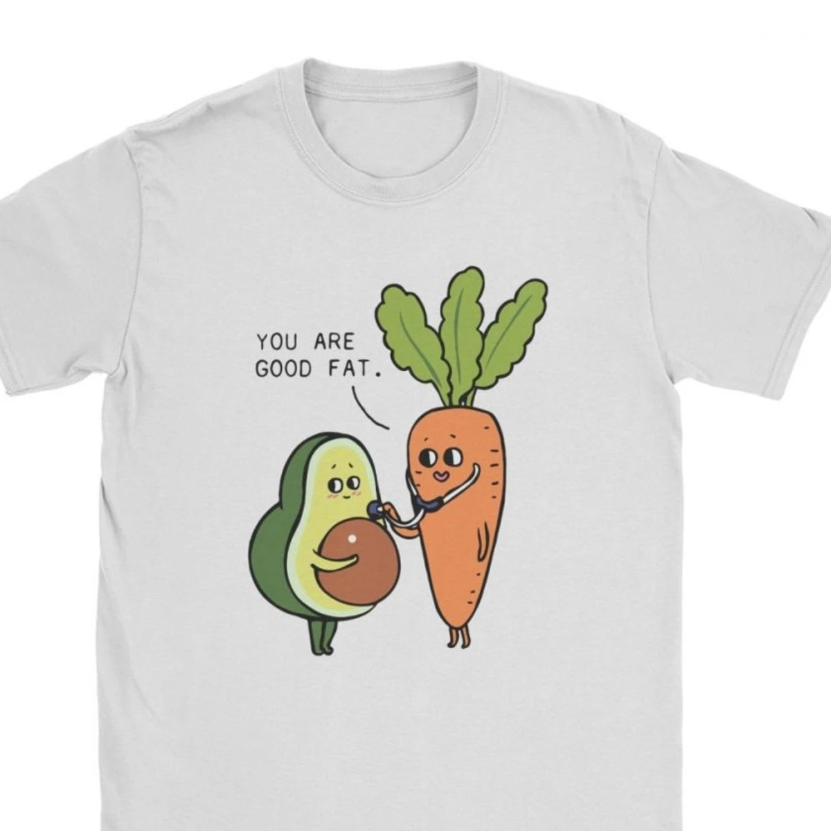 You Are Good Fat Avocado Men T Shirts Vegan Funny Guacamole Cartoon Food Vintage Tee Camisas Tops T Shirts