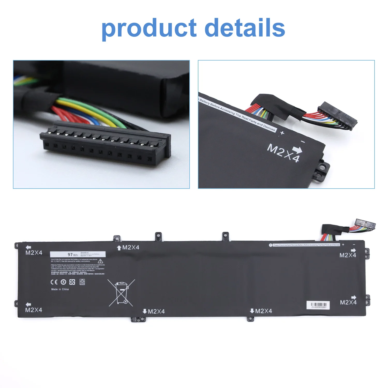 Brand New 6GTPY 11.4V 97WH Laptop Battery For DELL XPS 15 9570 9560 7590 For DELL Precision 5520 5530 Series Notebook H5H20