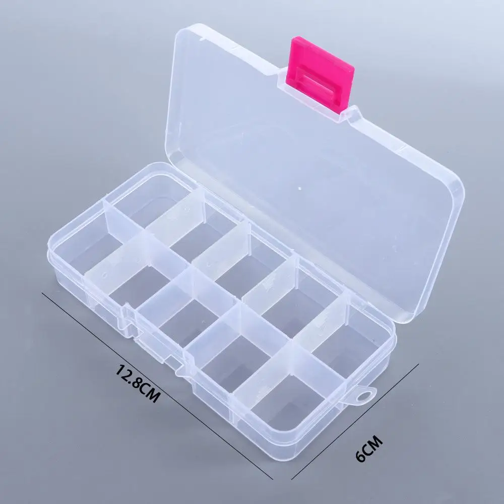 Box Bait Connector Detachable Transparent Storage Case Plastic Fishing Box 10 Compartments Fishing Tackle Box Storage Box