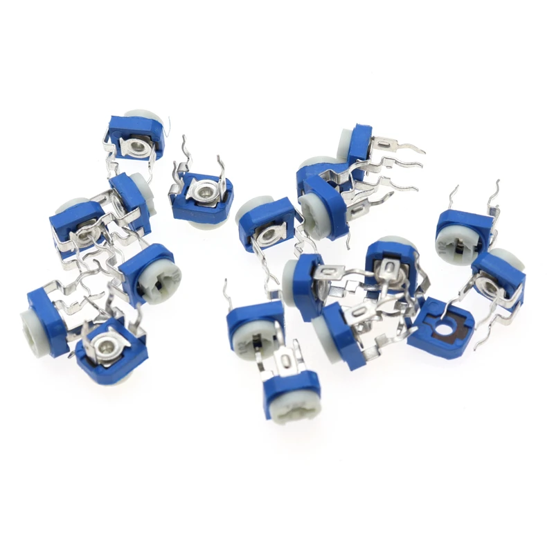 20 sztuk RM065 RM-065 Seria 100 200 500 1K 2K 5K 10K 20K 50K 100K 200K 500K 1M Ohm Trimpot Trimmer Potencjometr Rezystor zmienny