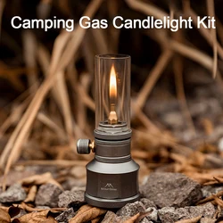 1pc Outdoor Gas Lantern Candlelight Kit Camping Lamp With Empty Tank Extension Rod Windproof Gas Candle Lamp Camping Lights