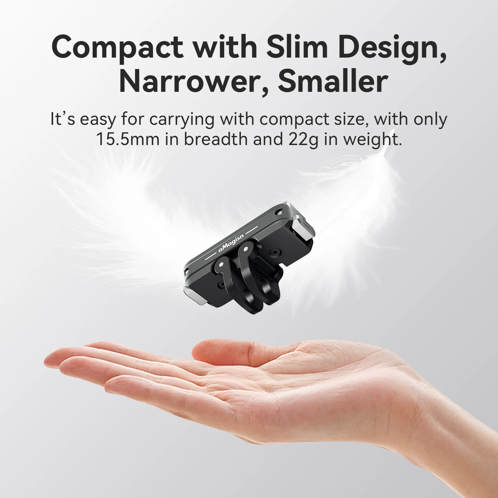 aMagisn Quick Release Adapter Mount for DJI Osmo Action 5 Pro 4/Action 3 Aluminum Alloy Magnetic Bracket Expansion Accessories - Image 2