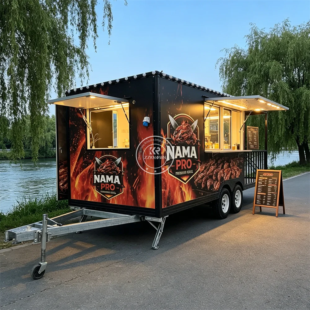 

Concession Trailer Mobile Food Trailer Custom Catering Truck Hot Dog Taco Burger Juice Street Food Truck Fully Equipped