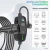 Evdance tragbare 13a Elektroauto Ladegeräte uk Stecker 3,68 kW 20ft Ladekabel oled Display einstellbarer Strom iec Buchse 4