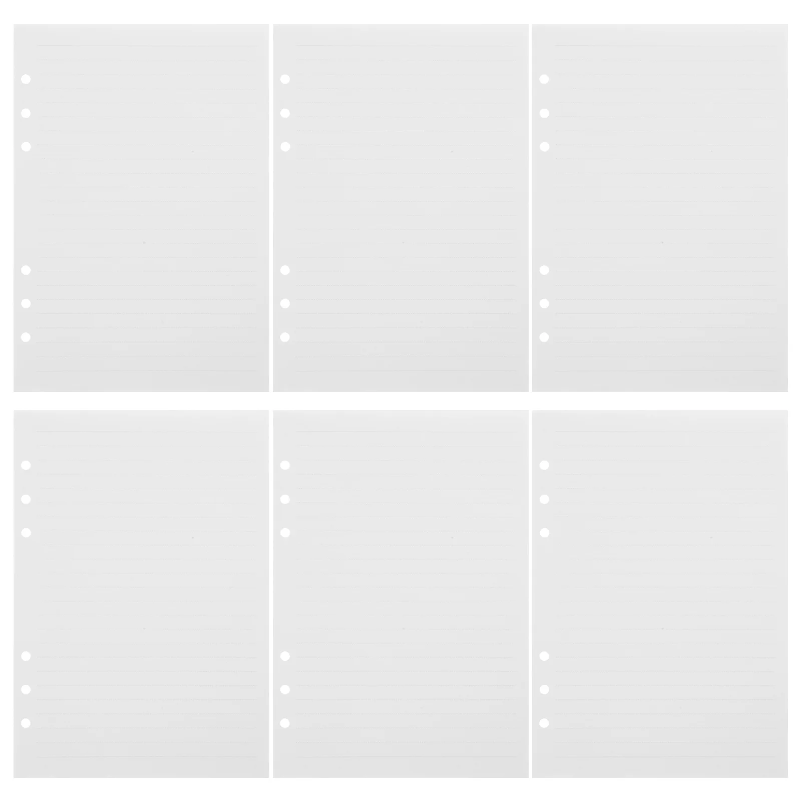 Recharge de papier pour planificateur, 80 feuilles, feuilles mobiles de remplacement pour carnet de notes, recharges de bloc-notes, Inserts de reliure d'écriture épais et lisses