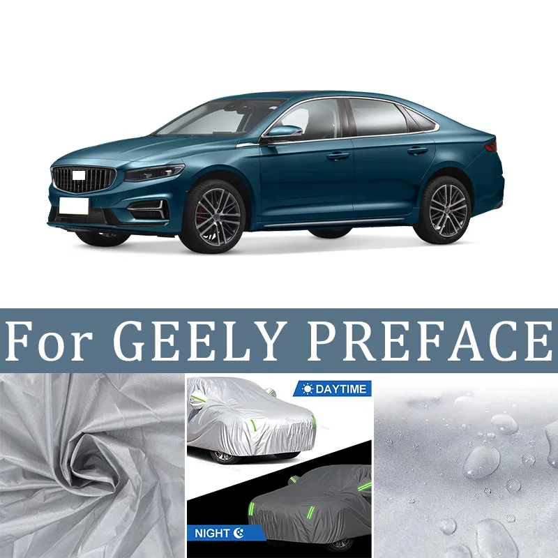 

For GEELY PREFACE Car Cover Car Waterproof All Weather Automobiles Full Exterior Covers - Sun-proof Outdoor Anti scratch