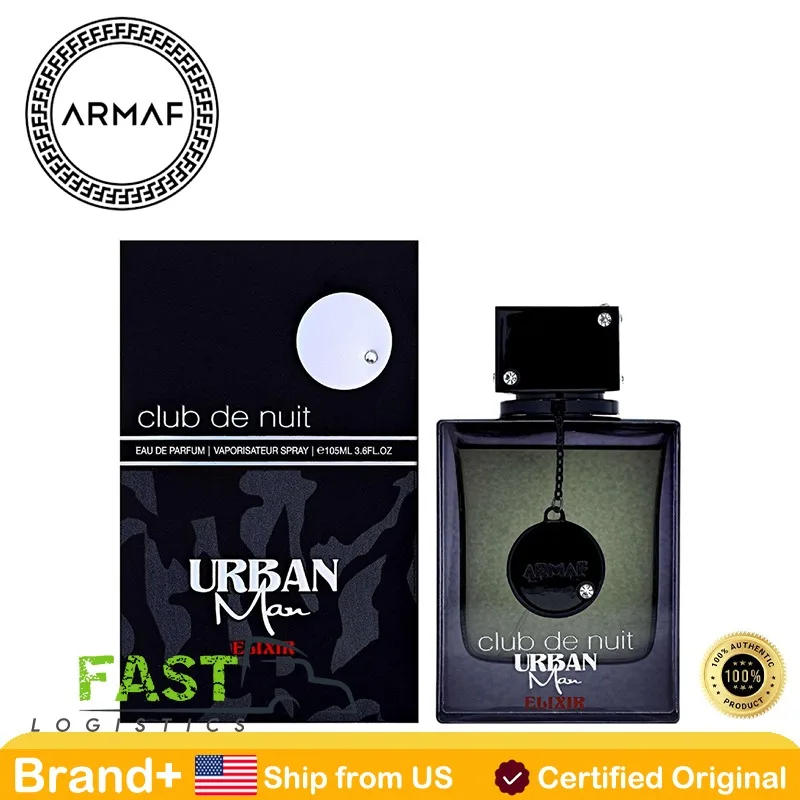 

Armaf Club De Nuit Urban Man Elixir Eau De Parfum Hair and body spray Cologne Persistence Arabian Pheromone Long-lasting 105ML
