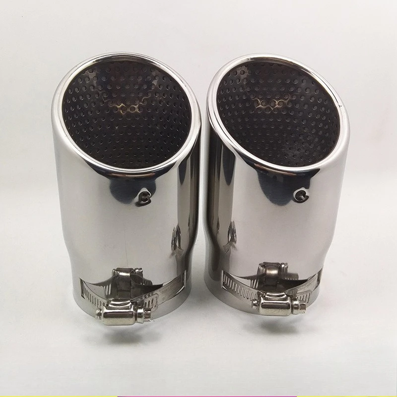 

For Jeep Wrangler JK JL 2007-2019 2020 2021 2023 Compass 2017-2022 Car Tail Exhaust Tip Pipes Education Pipe Muffler Chrome