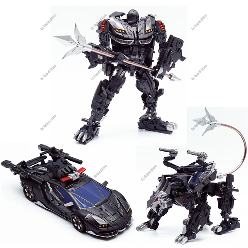 Op voorraad PT-12 Three-Change Warrior Black Ninja actiefiguur speelgoedcadeau verzamelobject