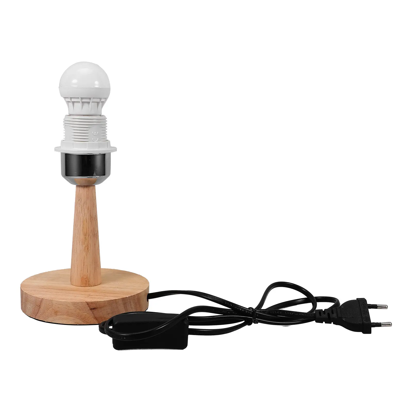 

1Pcs Decorative Table Light Base Wooden Craft Lamp Holder with Stable Flat Bottom Long-Lasting Use Home Interior Lighting Decor