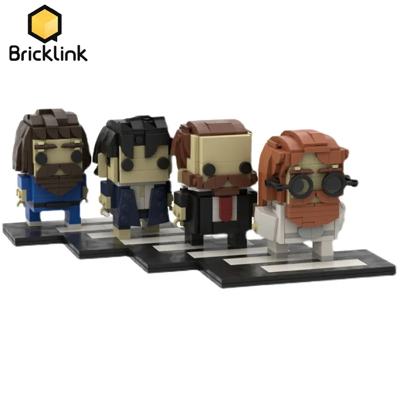 

Фигурки героев Bricklink MOC The Beatled рок-группы Brickheadz четыре главных героя модель строительных блоков собирать игрушки для детей