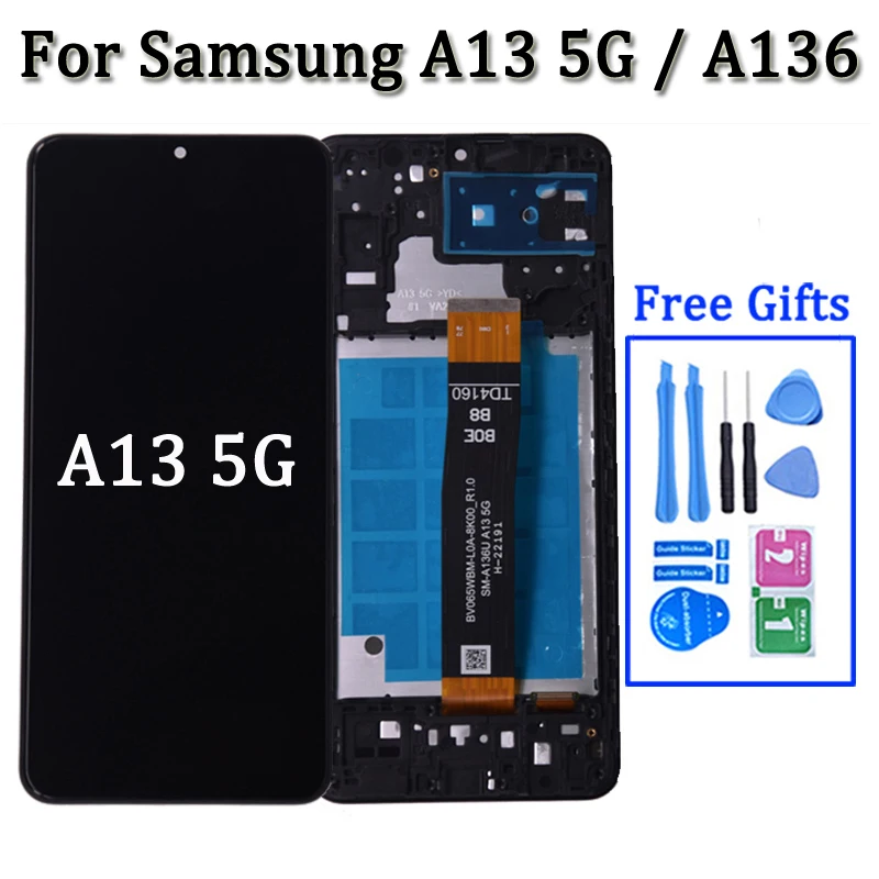 6.5'' Display For Samsung A13 5G LCD Display With Touch Screen Digitizer For Samsung A136 A136B A136U LCD