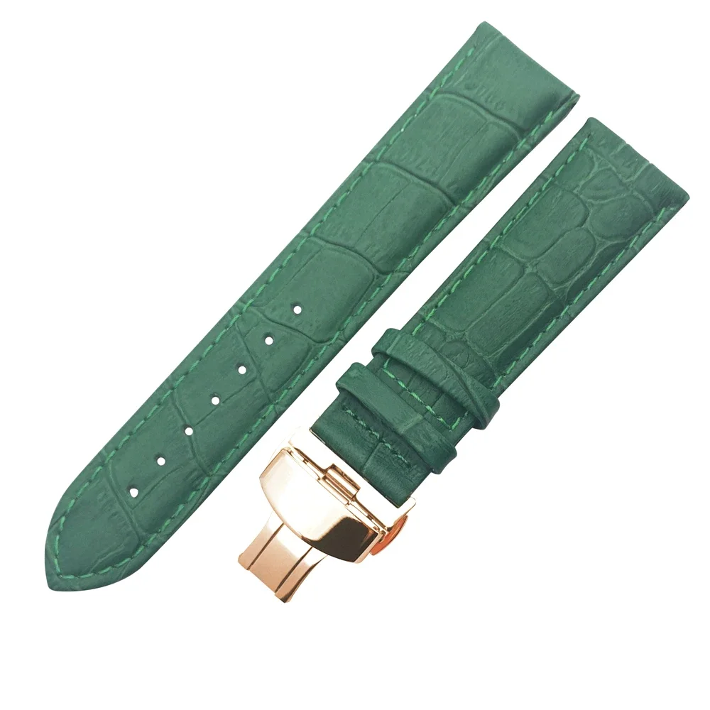 Genuine leather bracelet handmade watchband 12mm -24mm watch band green color Wrist watch strap wristwatches wholesale