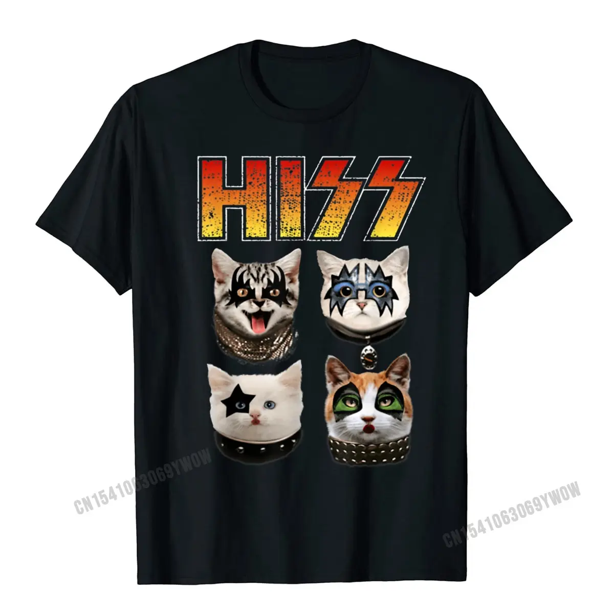 Hiss Funny Cat Lover T-Shirt Camisa Casual T Shirt Cute Harajuku Cotton Men Oversized T Shirt Graphic