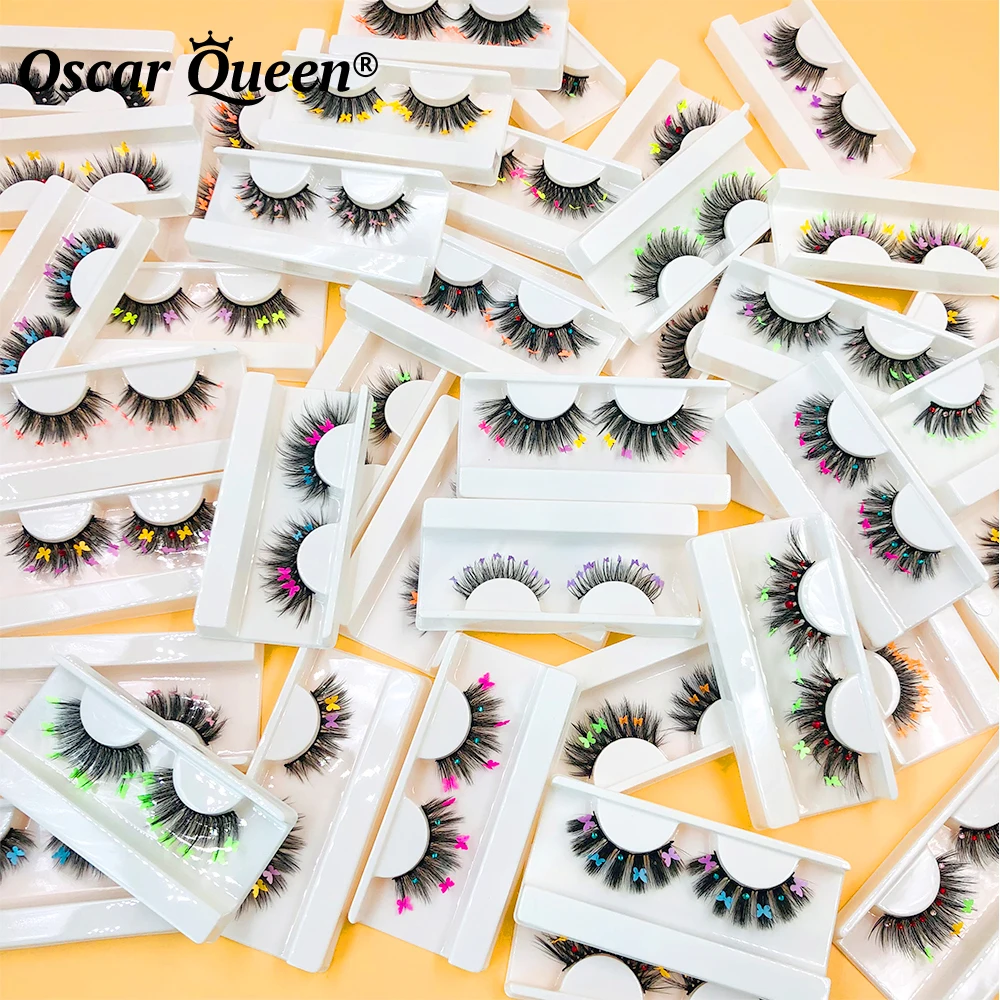 5/20/30 Pairs Mink Lashes With Butterflys Stars Flowers 5D Fake Eyelashes Extensions Bulk Wholesale 3D Faux Mink Eyelash Makeup