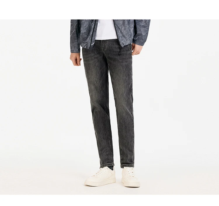 Semir Men Jeans Vintage Washed Elastic Cotton Soft Slim Leg Versatile Fashion 2026 Casual Daily Street Wear
