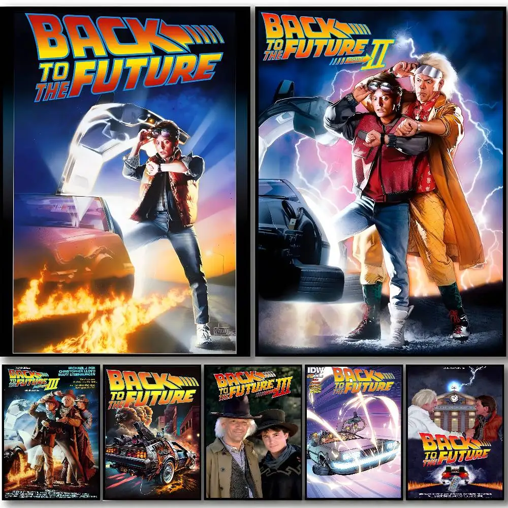 Póster de Anime Regreso al futuro Las pegatinas autoadhesivas son adecuadas para cualquier superficie de pared impermeables a prueba de humedad