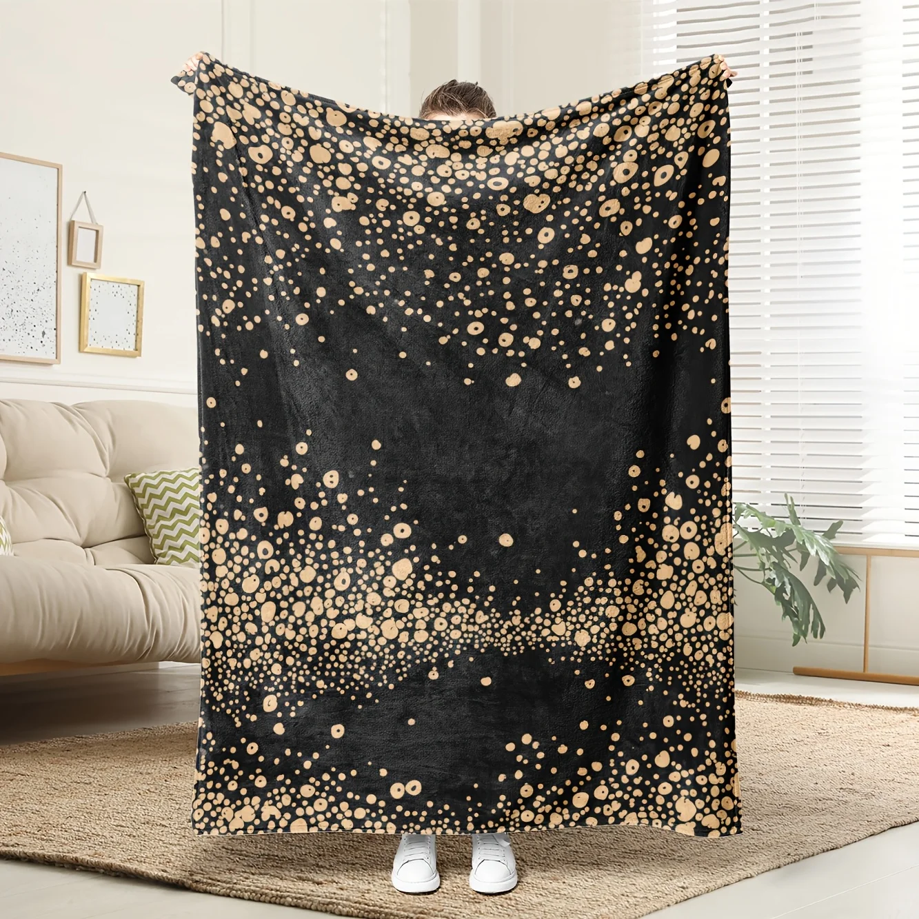 

1pc Airplane Theme Fleece Blanket - 100% Polyester Mixed Color, All-Season Kids Gift