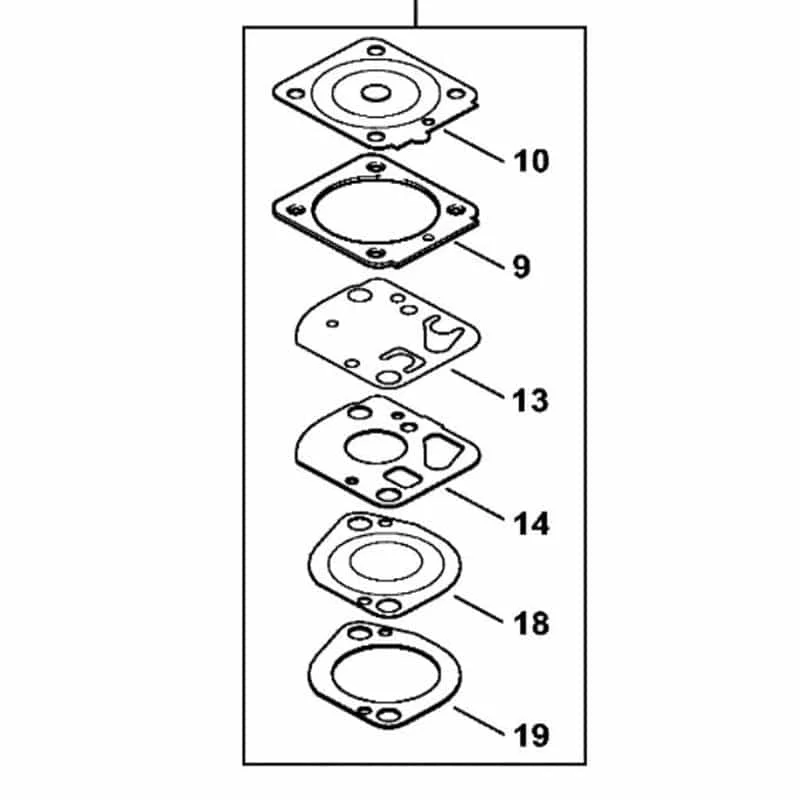 BR600 SET OF CARBURETOR DIAPHRAGM GASKET 6PCS PACK KIT 42820071700 FOR BR500 BR550 BR700 BLOWER  HT130 KM130 FS130 HT131 REPAIR