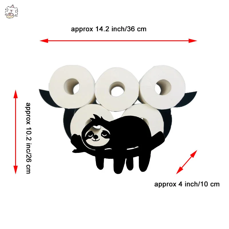 Steel Toilet Paper Holder Bathroom Wall Decoration Moun Kitchen Paper Shelf Storage Sheep Owl Towel Roll Shelf Home Accessories