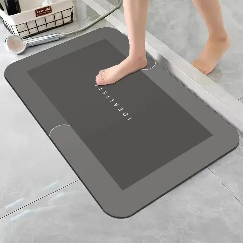 Diatomeeënaarde badmat superabsorberend antislip snel drogend zacht vloerkleed voor douche, wasruimte, slaapkamer, keuken, camper, badkamer