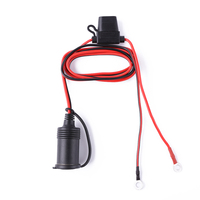 Durable Cigarette Lighter Socket  Classic Delicate DC 12-24V Car Motorcycle Truck Cigarette Lighter Socket with In-line Fuse