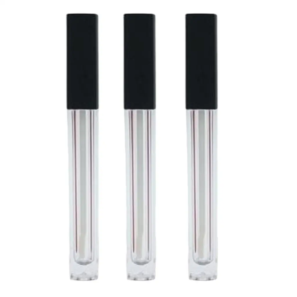 Kit de flacons de brillant à lèvres en plastique rechargeables DIY, vides, 5 ml, avec applicateur, pour baume à lèvres et mascara