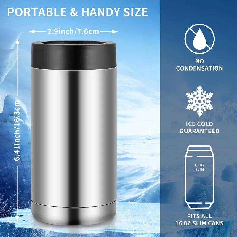 Cool Tumbler Double Wall Stainless Steel Insulated Can Cooler, Bottle Bucket or Tumbler for Beer and Hard Seltzer Cans Cool Tool