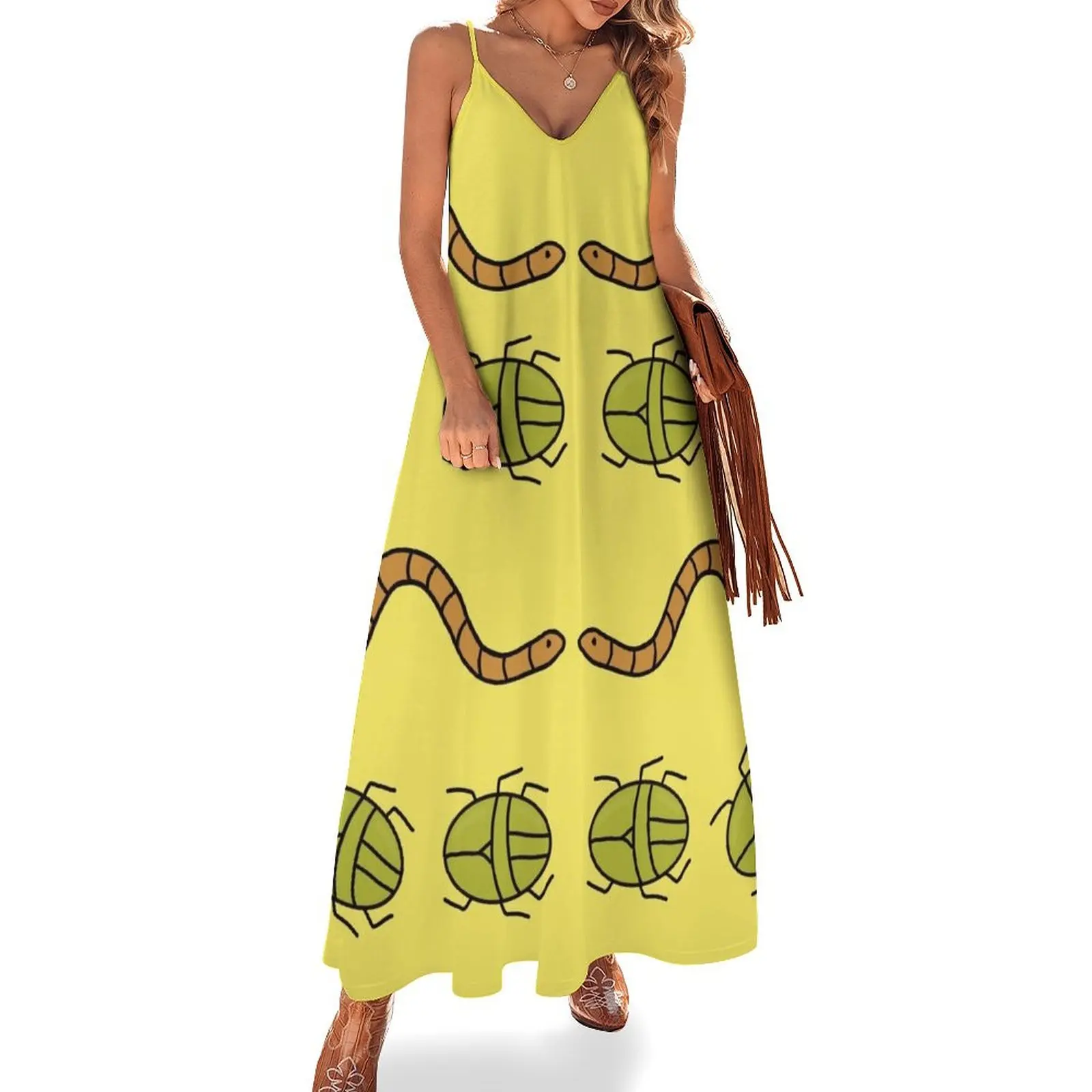 

Miss Frizzle Meet the Rot Squad Magic School Bus Sleeveless Long Dress elegant dresses for women Dress