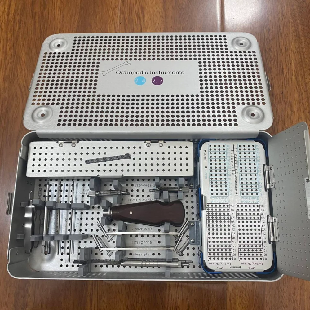 

2.4/2.7 Veterinary Orthopedic Instrument Device Vet Locking Screw box Surgical Instrument With Sterile Box