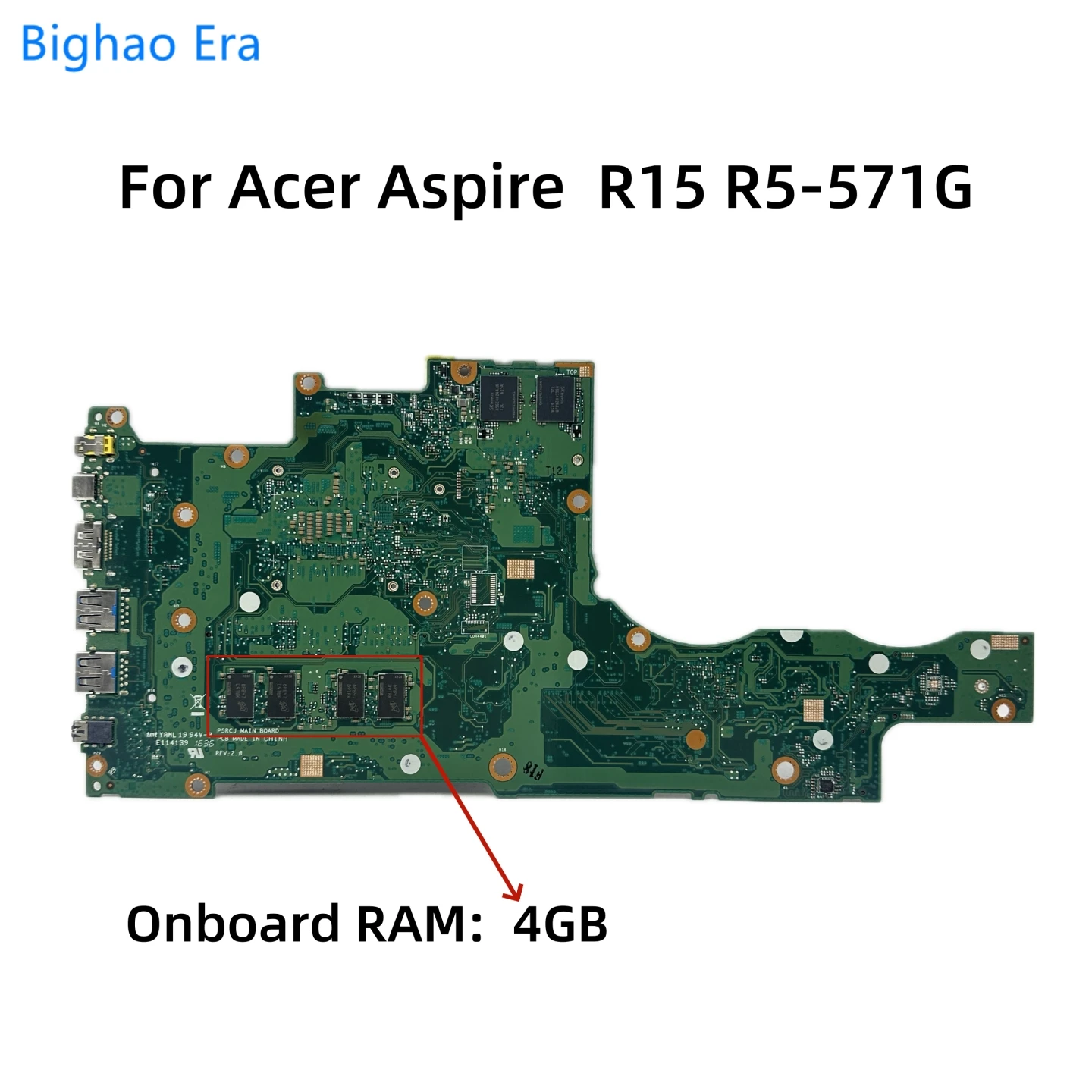 Imagem -02 - Placa-mãe para Acer Aspire R15 R5571g I56200u I77500u Cpu 4gb-ram 940mx2gb Gpu Nb.gkh11.002 P5rcj-laptop