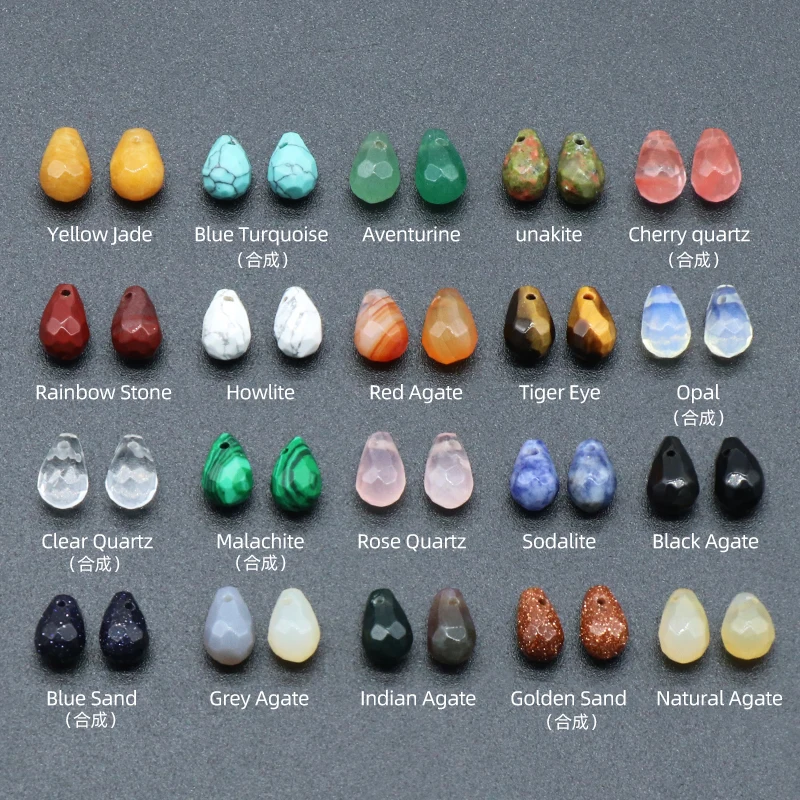 6x9mm 10pcs Natural Stone Crystal Quartz Spacer Beads Teardrop Shape Beads for Jewelry Making DIY Necklace Bracelet Accessories - Image 6