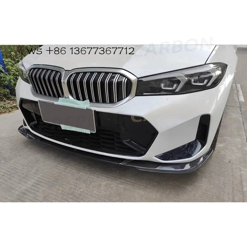 

3 Series G20 G28 LCI 2023+ Guard Chin Carbon Fiber Front Bumper Lip Spoiler Diffuser Sps Body Kit
