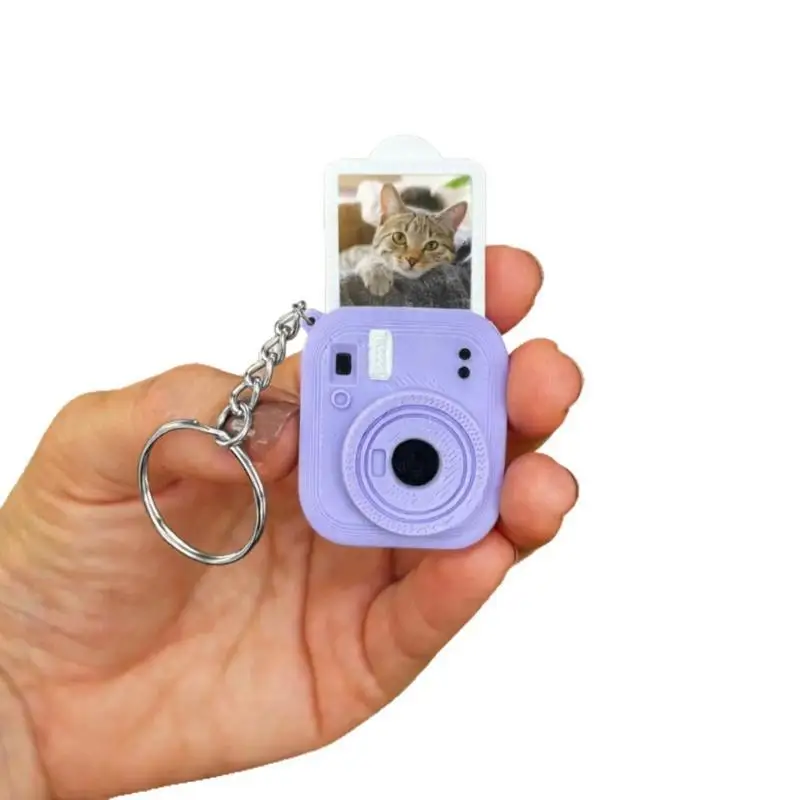 Personalisierter Mini-Instax-Kamera-Schlüsselanhänger mit individuellem Fotofach, niedliches Design für Paar-Jubiläumsgeschenke, Taschendekoration – Detail 4