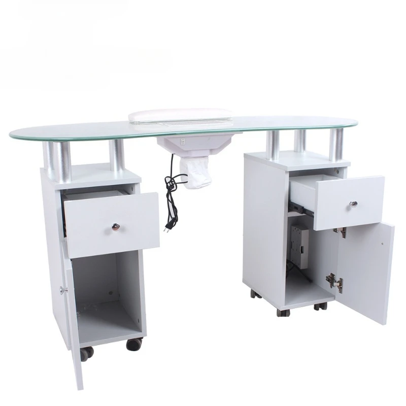 

Beauty industry tempered glass manicure table removable beauty salon nail salon, folding manicure table 3426