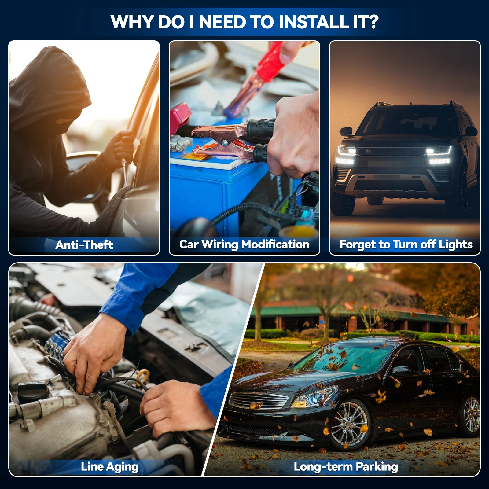 Interruptor de desconexão de bateria remota sem fio, relé mestre, interruptor de corte para carro, caminhão, barco, 12v, nterior