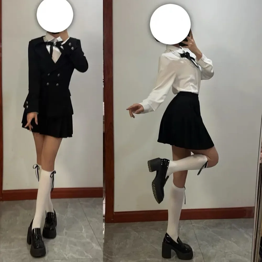 Game Love And DeepSpace Player Cosplay Mc Outfit Costume wig Qimeng Black suit Halloween Party Couple for Woman