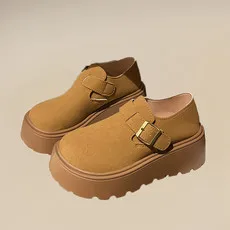 Женские туфли Mushang W03-1, весенние носки Birkenstocks на толстой подошве, увеличивающие маленький размер