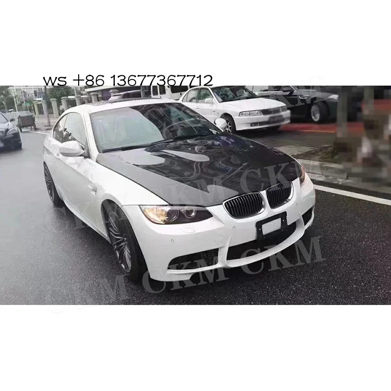 

Carbon Fiber Car Front Bumper Engine Hood Bonnets Body Kits Guard 3 Series E92 M3 2006-2012 Replacement Accessories
