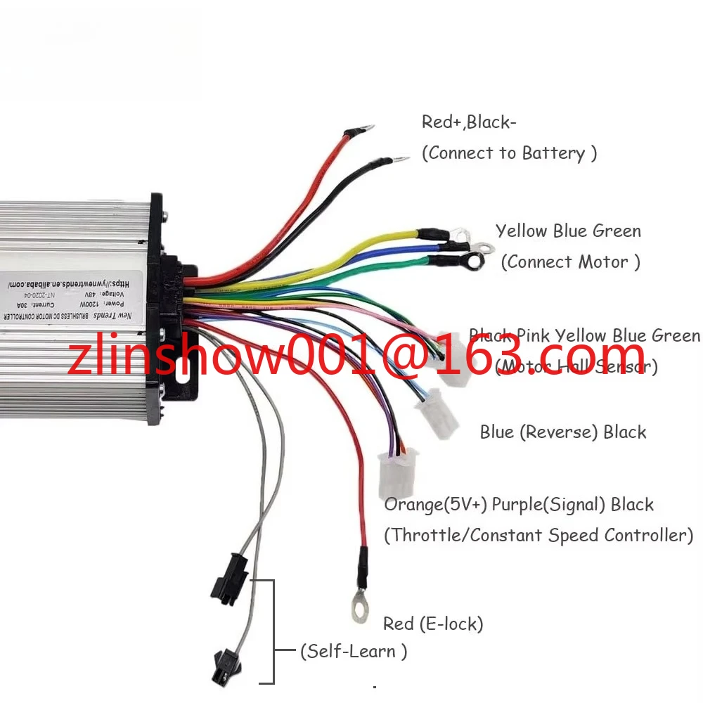 Universal High Quality 500W 48V 60V 12 Tube  Brushless DC Motor Controller for Electric Bicycle Scooter Motorcycle Car